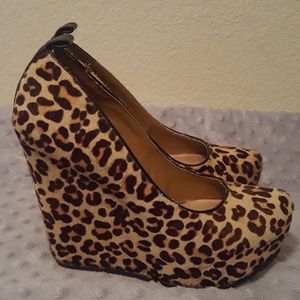 Aldo Leopard Print Wedges